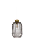 Mint 1 grey fluted glass pendant light - Lightness NZ - KS IDEA-237442