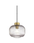 Mint 2 grey fluted glass pendant light - Lightness NZ - KS IDEA-237398