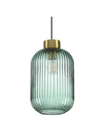 Mint 3 green fluted glass pendant light - Lightness NZ - KS IDEA-237497