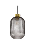 Mint 3 grey fluted glass pendant light - Lightness NZ - KS IDEA-237510