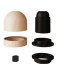 Curved Wooden Lampholder