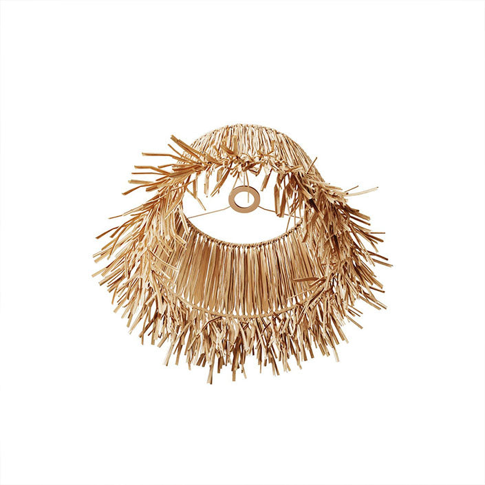 Raffia Honolulu raffia lamp shade - Lightness NZ - CC PAN01-NAT