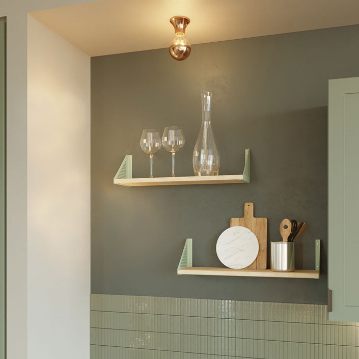 Metallic Wall or Ceiling Lampholder