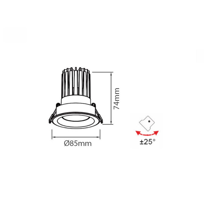 Instar Round Adjustable - Low Glare