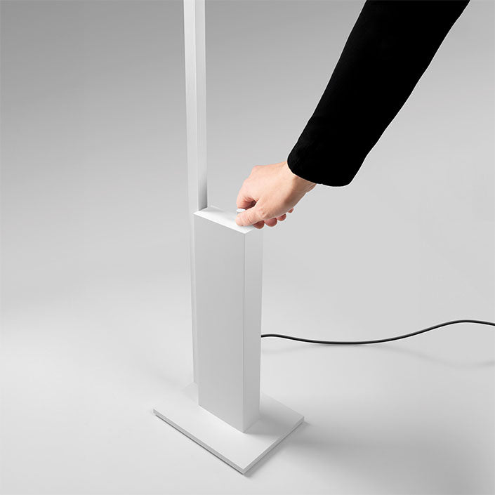 Standup white metal floor light control - Lightness NZ - A4940001WT